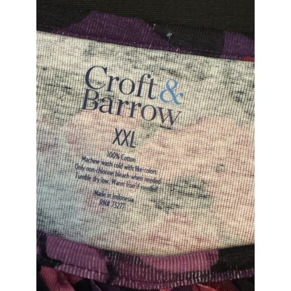 Croft & Barrow T Shirt Womens XL Bright contrasting florals whimsigoth fairy - Picture 4 of 6